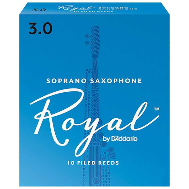Rico Royal by D'Addario Soprano Sax Reeds, Strength 3.5, 10-pack card