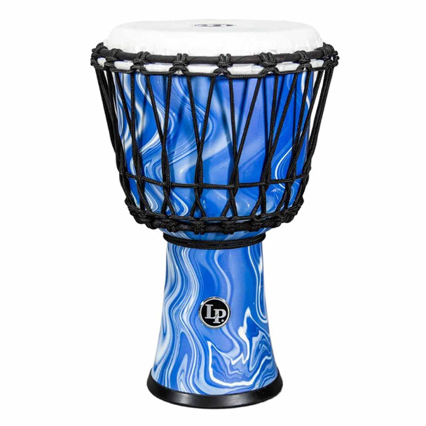 Latin Percussion LP World 7in Rope Circle Djembe Blue Marble card