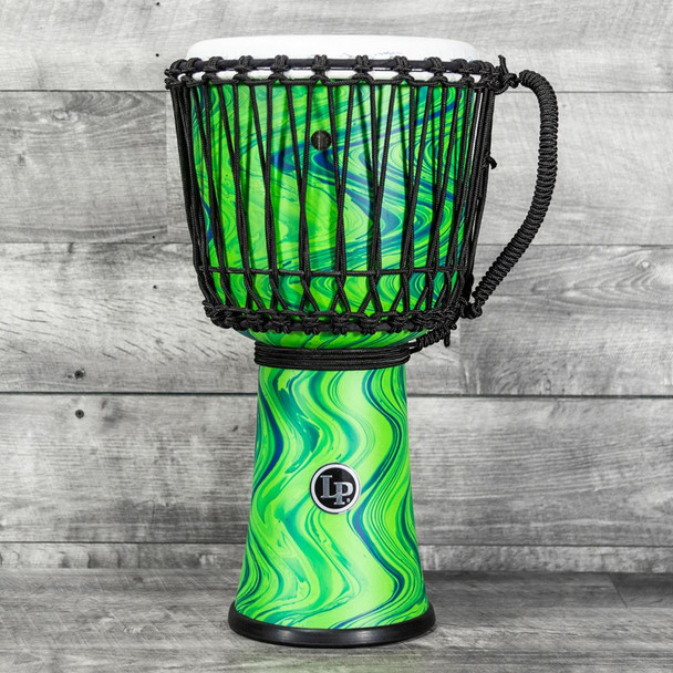 Latin Percussion LP World 10in Rope Circle Djembe Green Marble