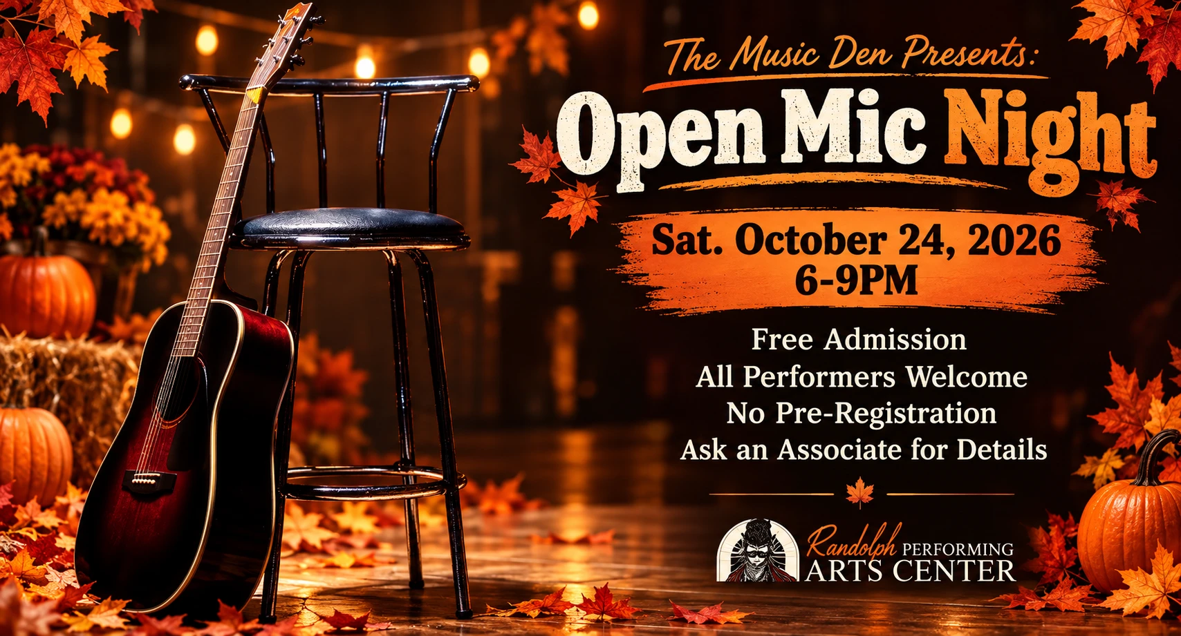 Open Mic Night - 10/24/2026