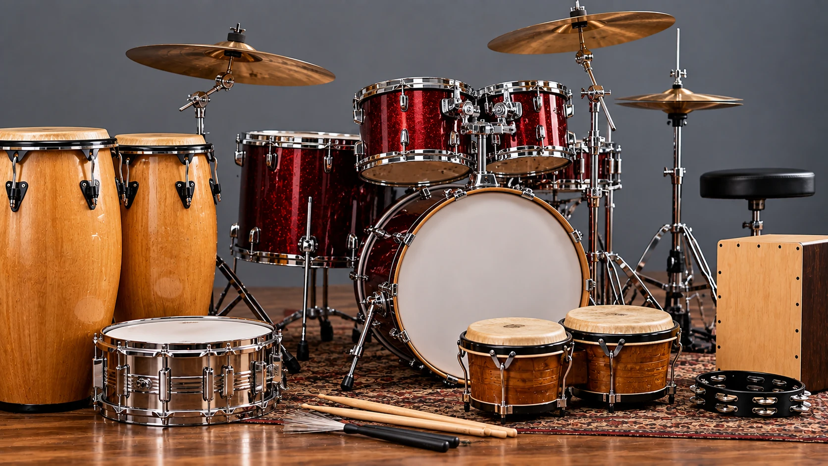 Drums and percussion instruments