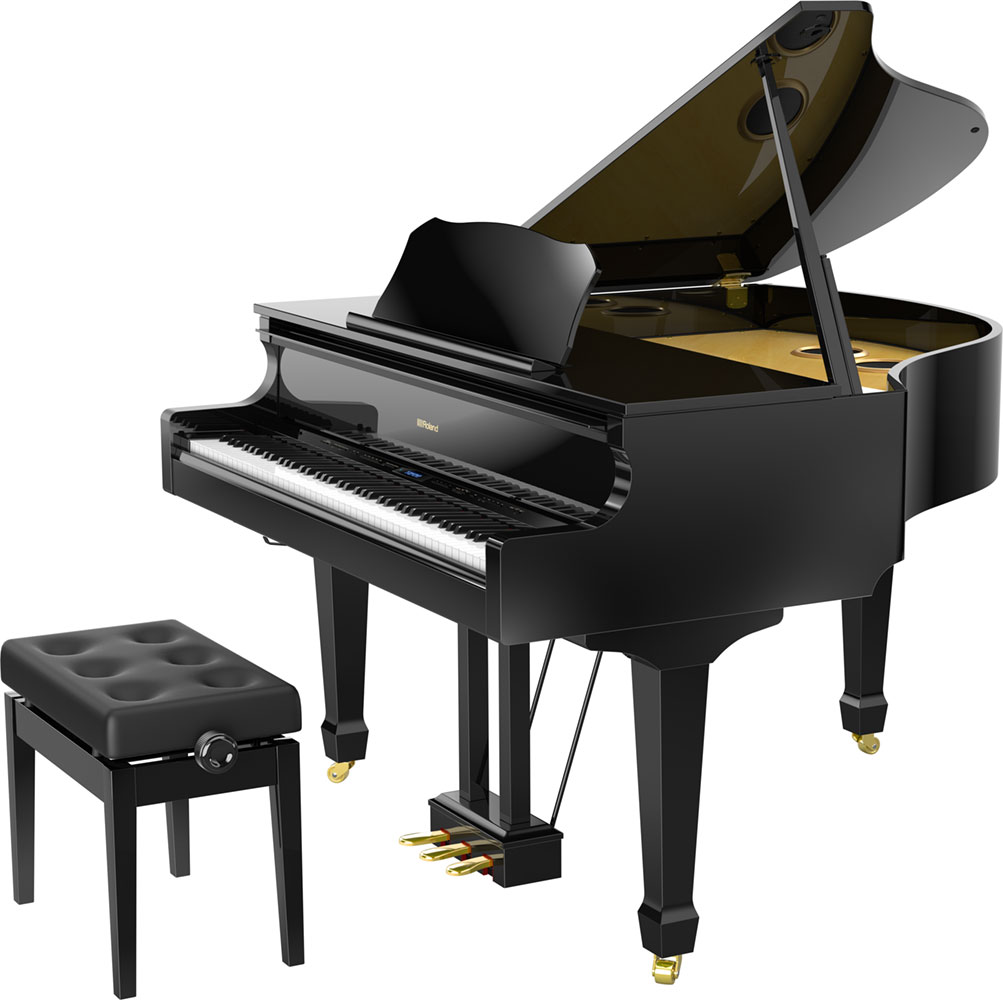 GP609 Digital Grand Piano Polished Ebony - The Music Den