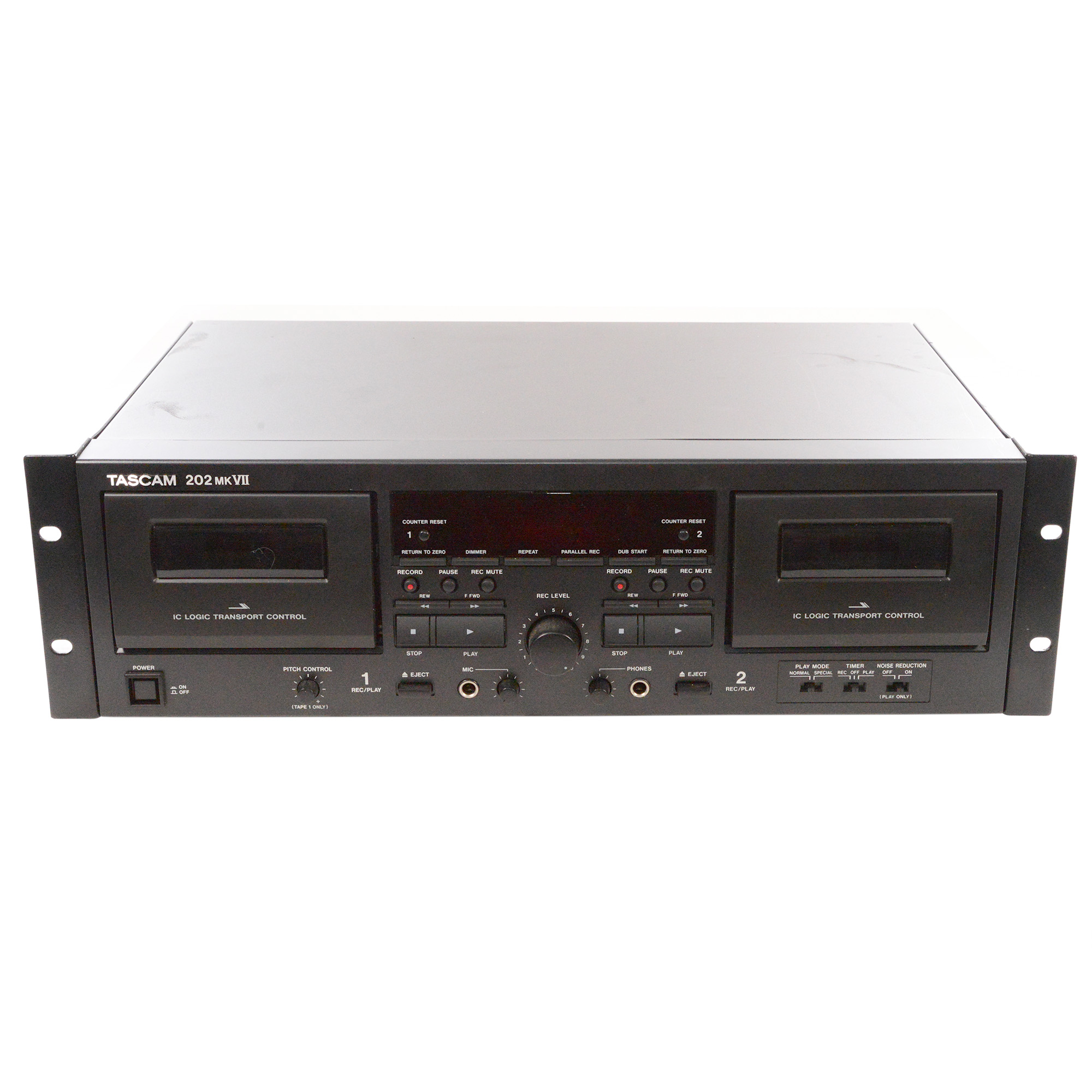 Tascam 202 MKVII Double Cassette Deck with USB Port USED
