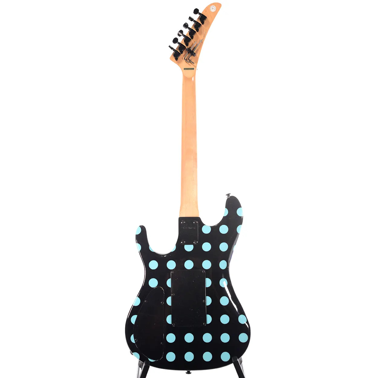 ギター KRAMER Nightswan Black/Blue Polka Dot Kramer NightSwan Electric Guitar Black w/ Blue Polka Dots