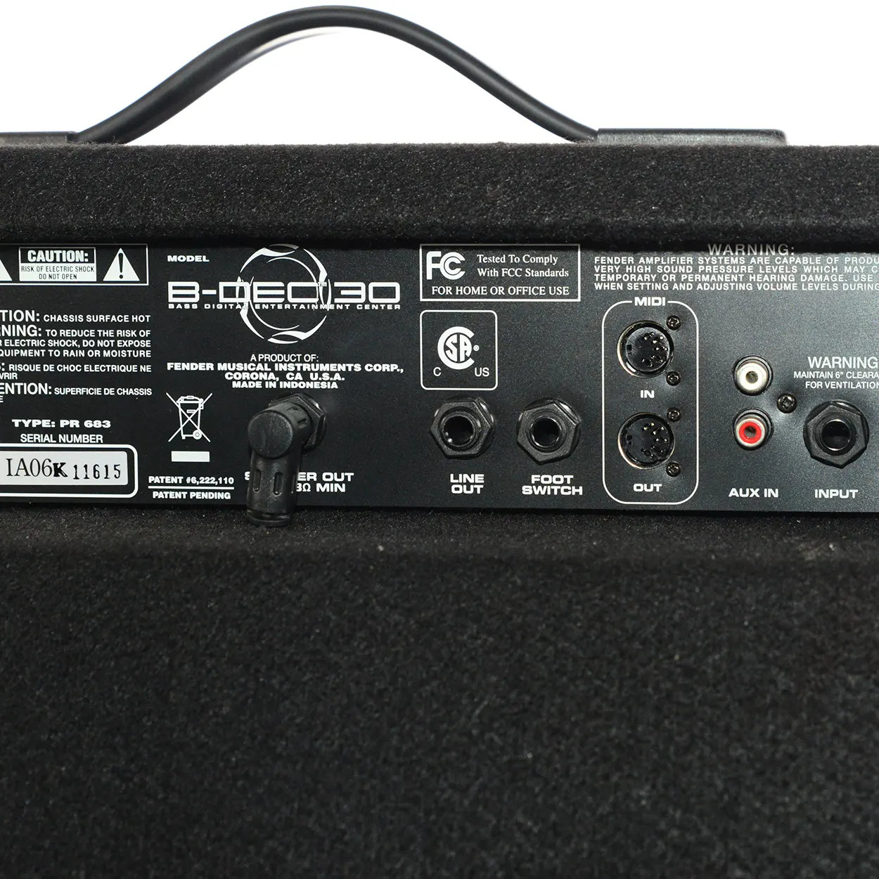 Fender B-DEC 30 Bass Digital Entertainment Center USED - The Music Den