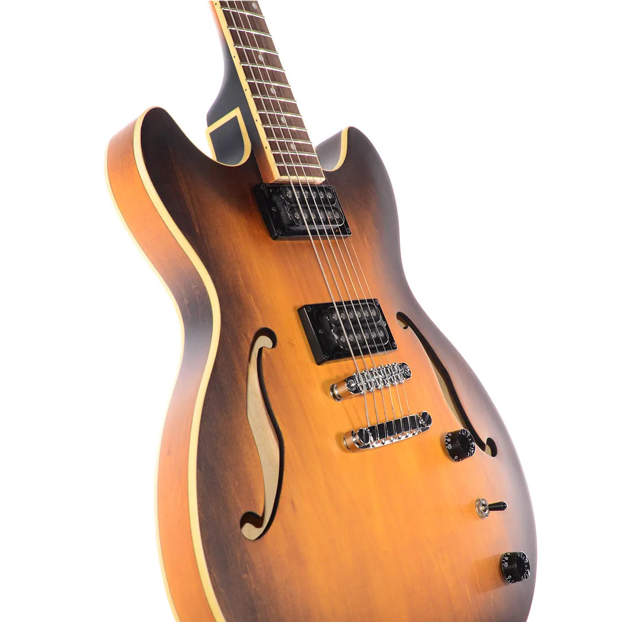 ibanez artcore as53 tobacco flat Ibanez Artcore AS53 Hollow-Body Electric Guitar - Tobacco Flat