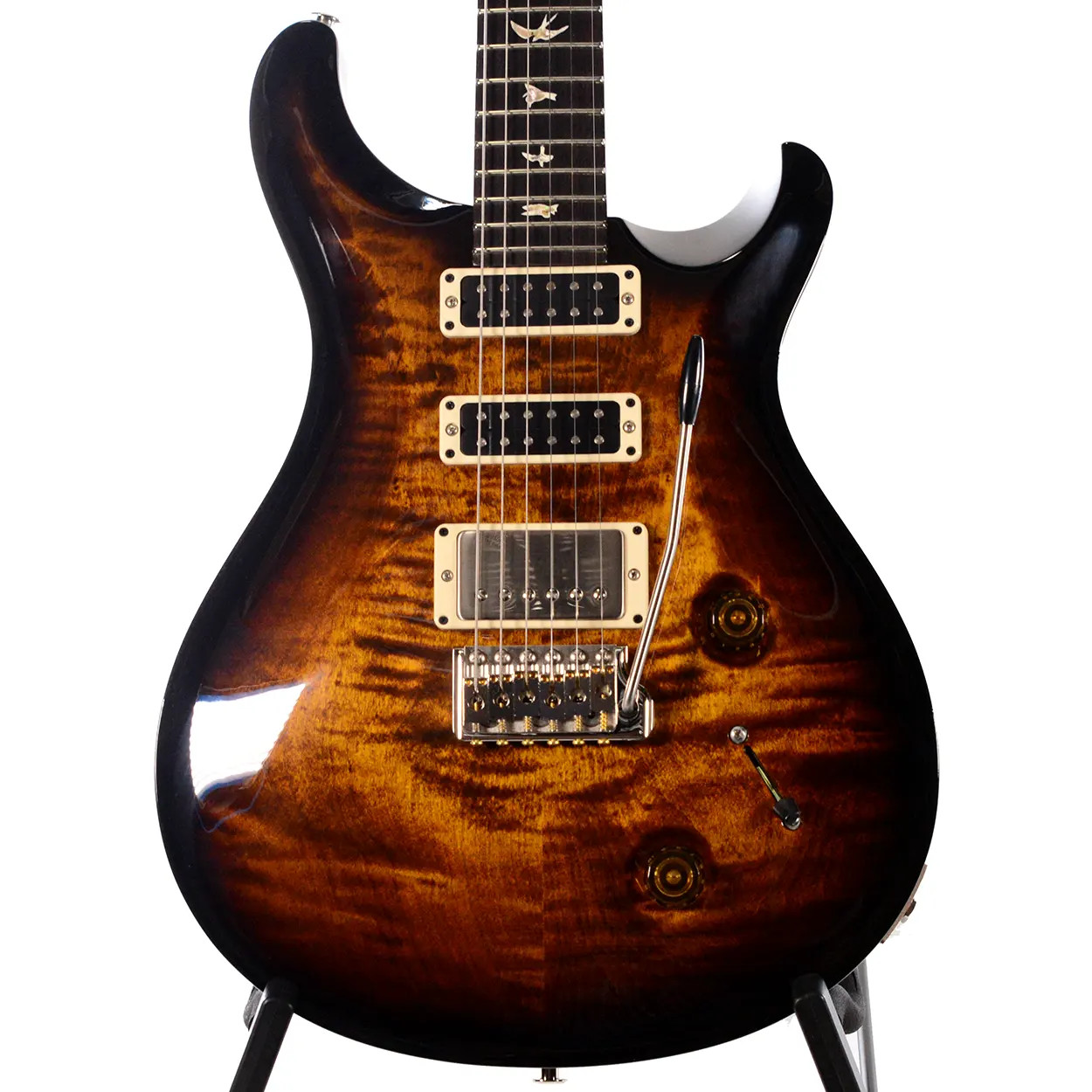 PRS Studio Custom Color Black Gold w Black Wrap Burst The
