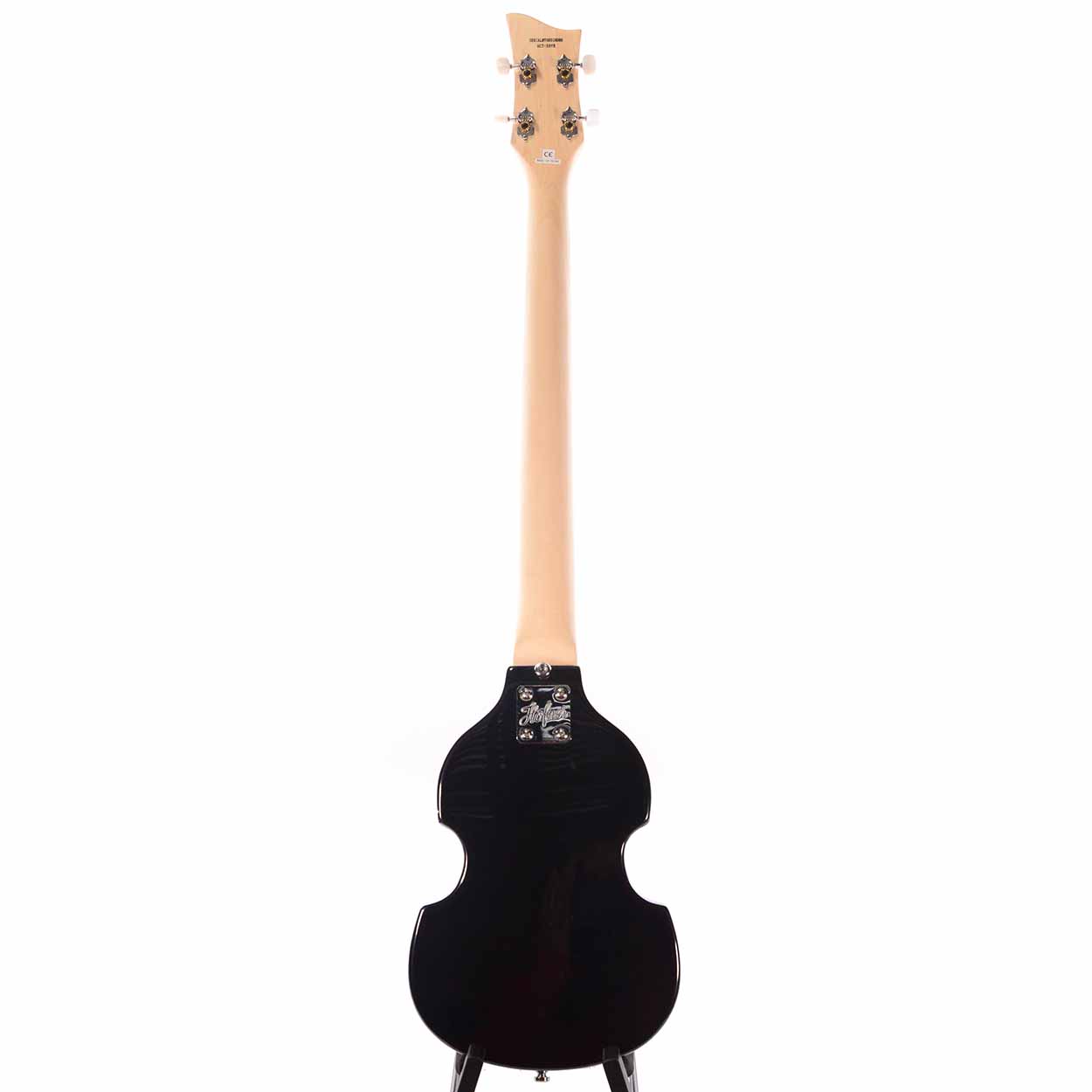 新品未使用●左利用Black Hofner Shorty Bass Guitar Hofner Shorty Violin Bass Black - Band Aid Music