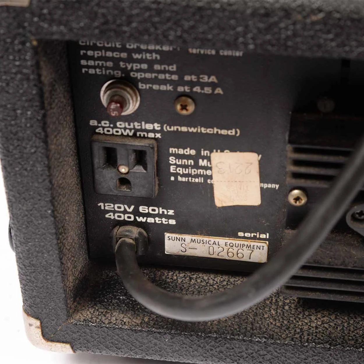Sunn Concert Bass 200W Head USED - The Music Den