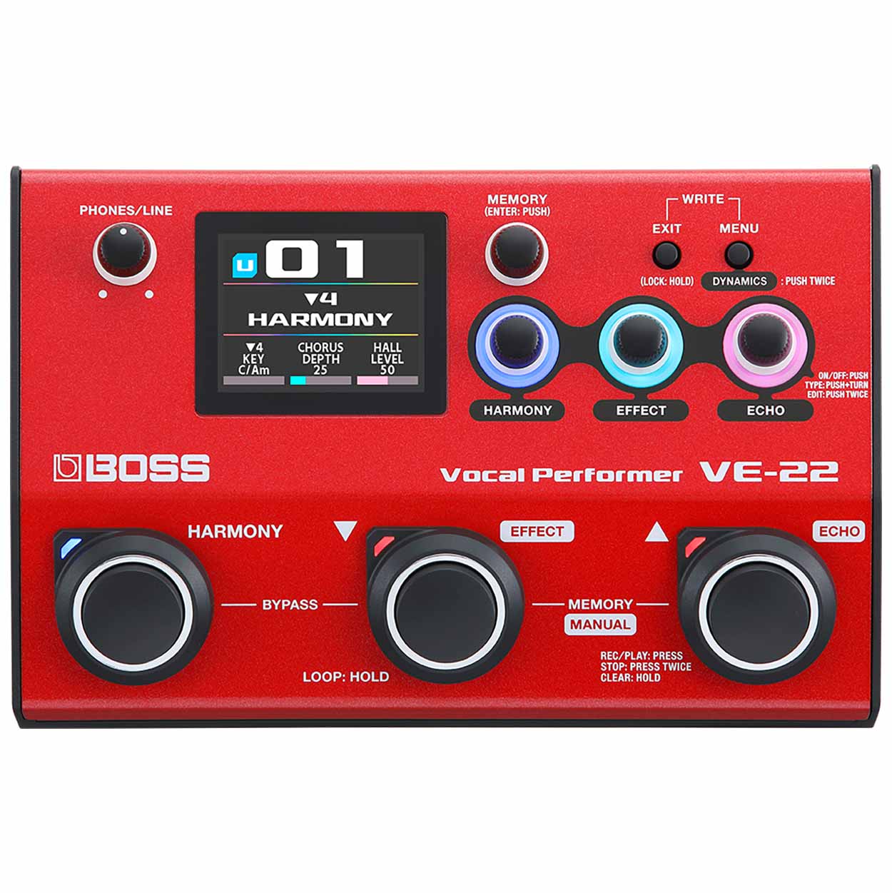 最も優遇の BOSS VE-5-RD レッド Performer Vocal ボス レコーディング/PA機器 - www.dominionfhc.com
