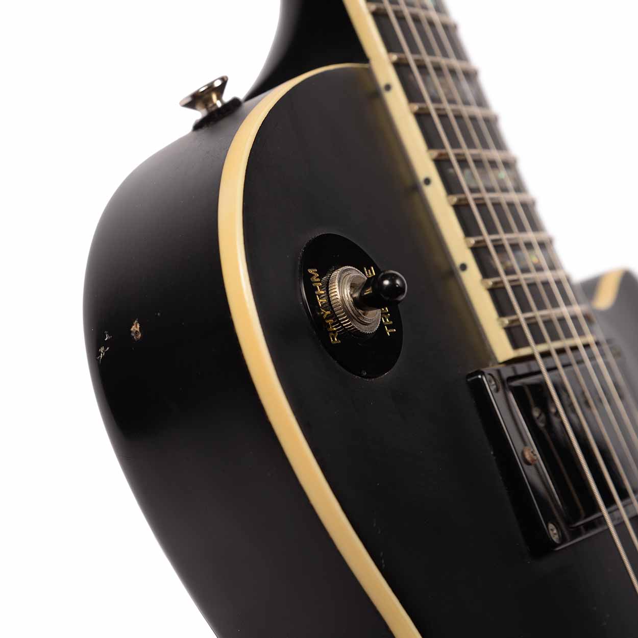 Used Agile 3010 Electric Guitar Les Paul Copy Satin Black - The