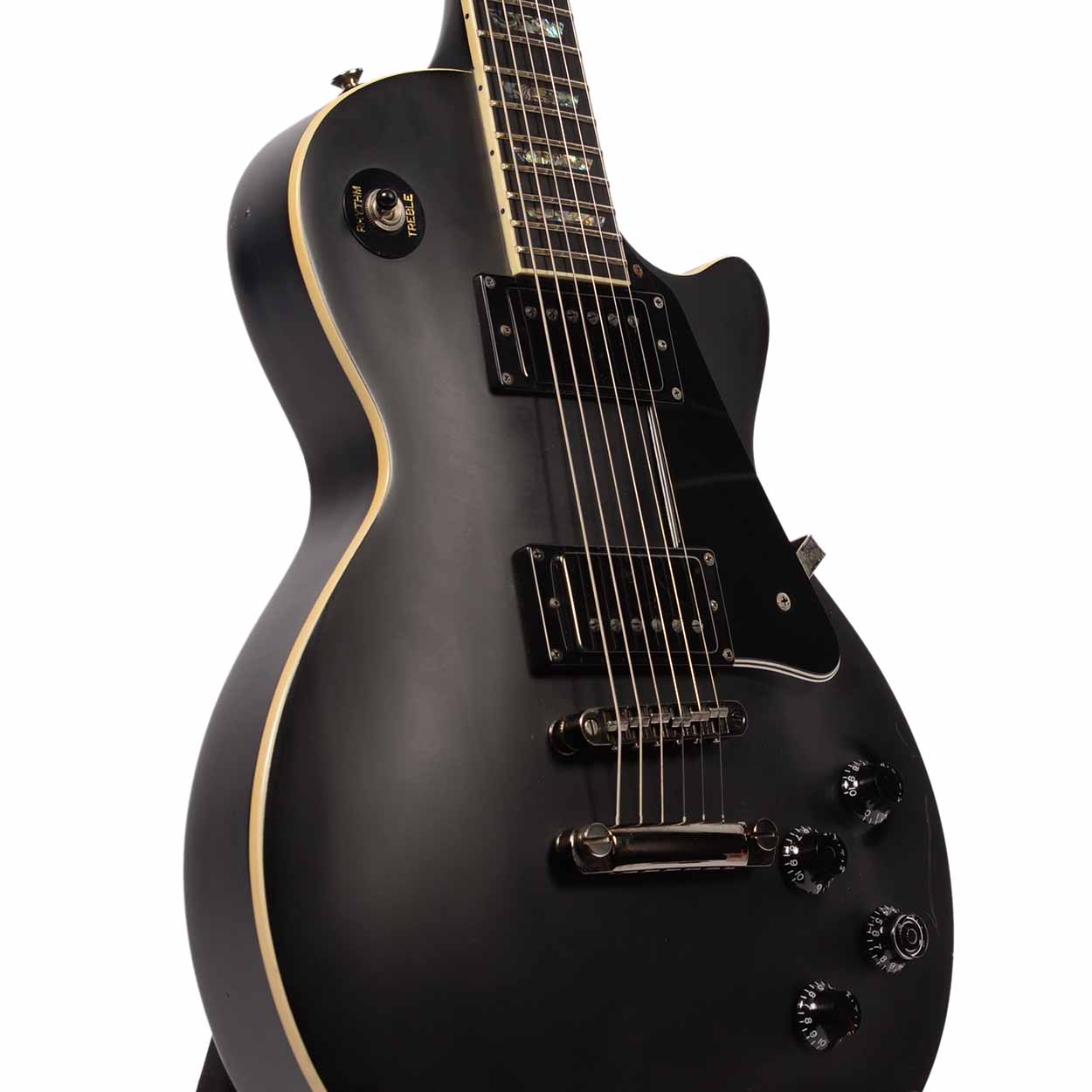 Used Agile 3010 Electric Guitar Les Paul Copy Satin Black - The