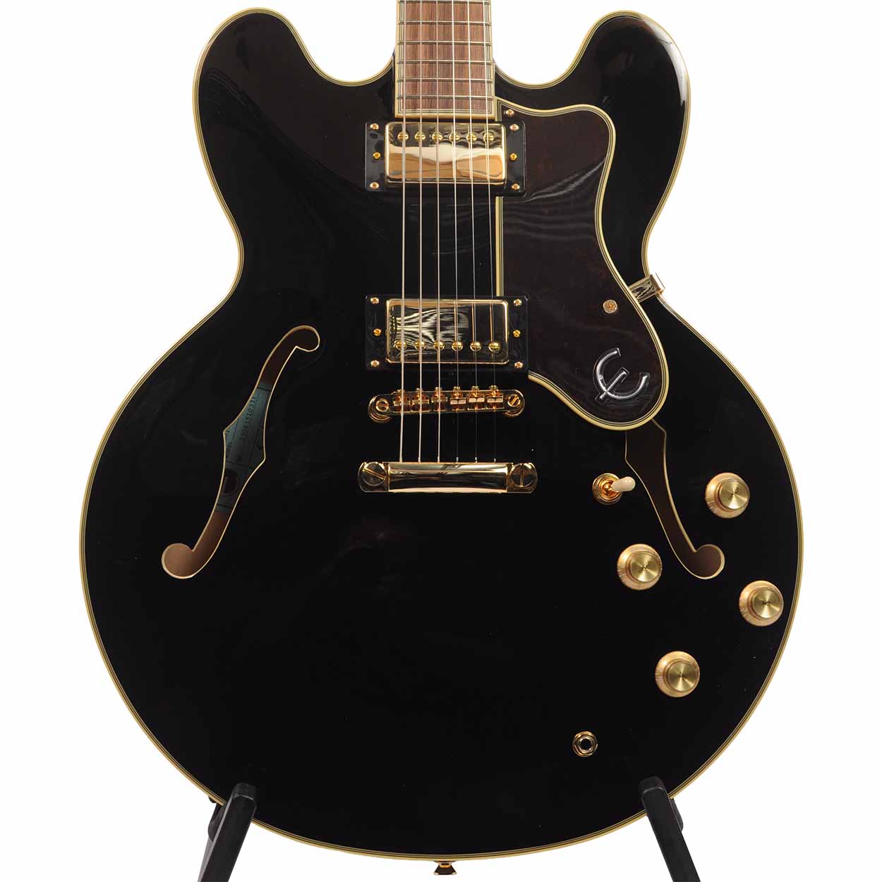 ギター Epiphone sheraton2 Black Epiphone Sheraton-II PRO - ebony Semi-hollow electric guitar