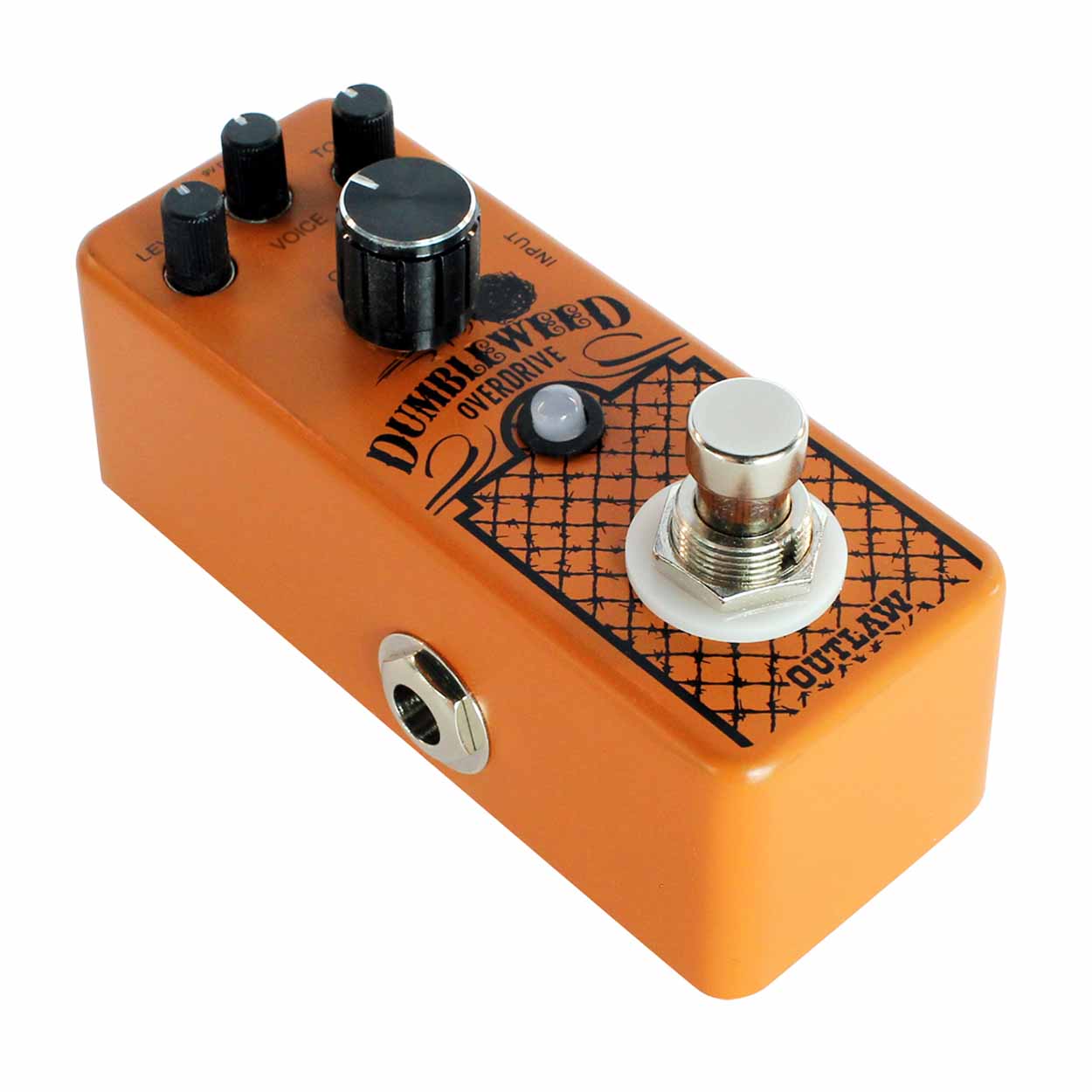 Outlaw Effects DUMBLEWEED Overdrive Pedal - D-Style Amp-Inspired Drive, Gain/Tone/Volume/Voice Controls, True Bypass, For Guitar