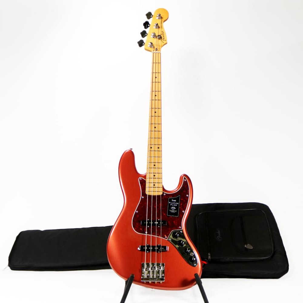 Fender Player Plus Active Jazz Bass - Aged Candy Apple Red - The