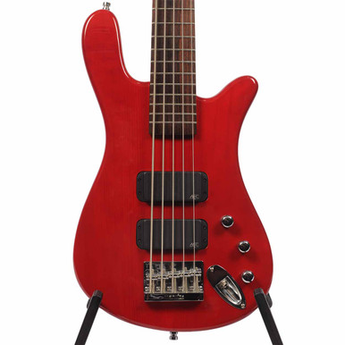 Warwick RockBass Streamer Standard 5 String Bass Guitar Red w/gig
