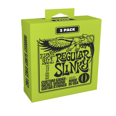 Ernie Ball Regular Slinky .010-.046 3 Pack - The Music Den
