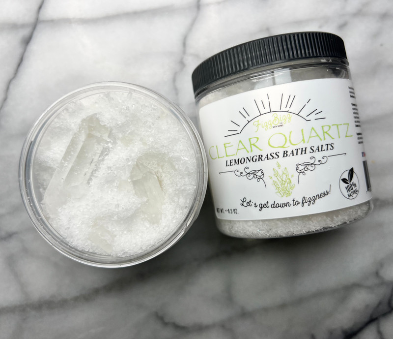 Clear Quartz Lemongrass Bath Salts