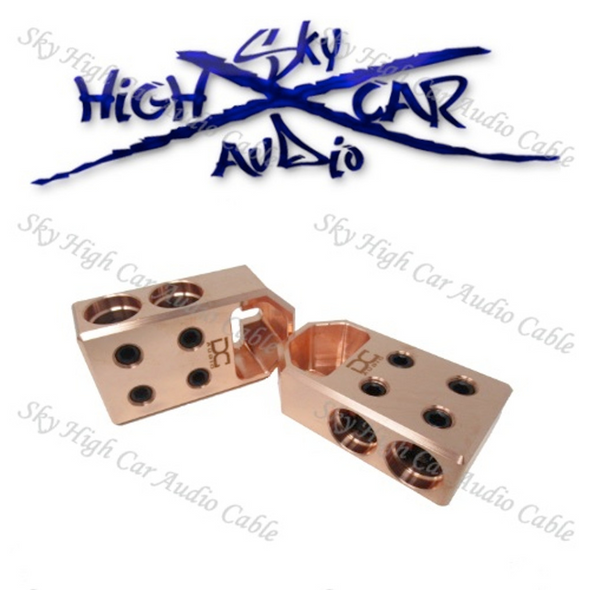 DC Audio 4 - 1/0, 2/0 XL or 4/0 XL Copper Battery Terminals