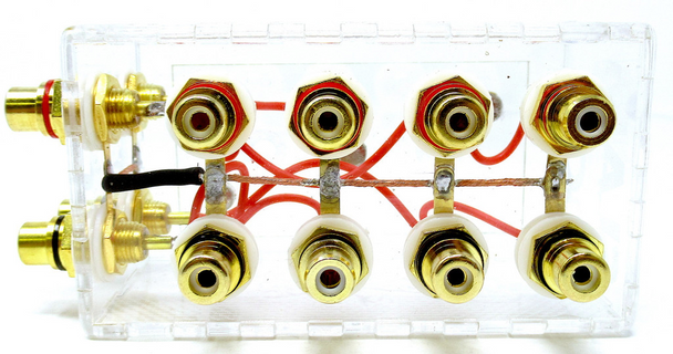 SHCA Clear 2 to 4 SPLIT RCA Distribution block