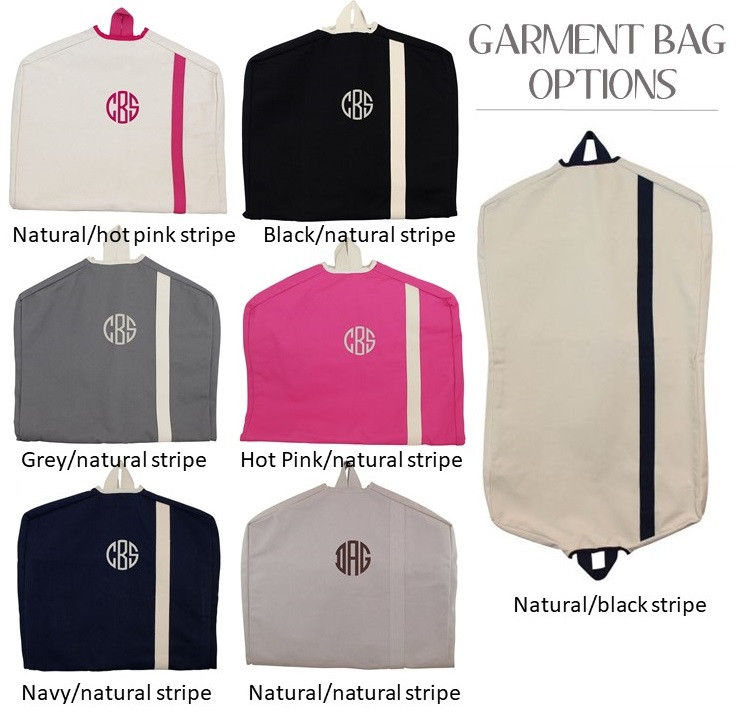 Personalized Canvas Garment Bag CB Station at Ciao Bambina