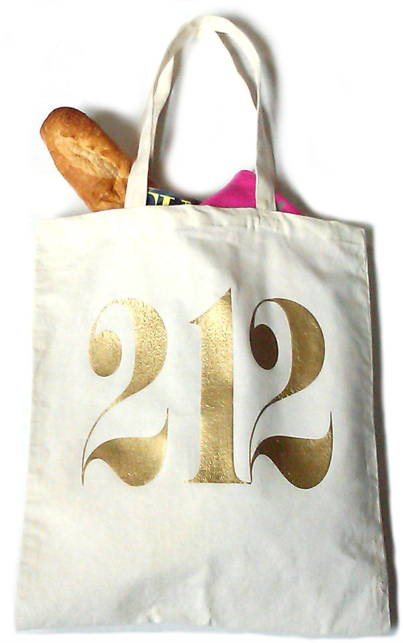 Personalized Canvas Tote Bags- Area Code, Zip Code