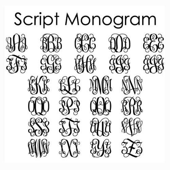 Script Exp Monogram Sterling Silver Script Monogram Earrings with Border