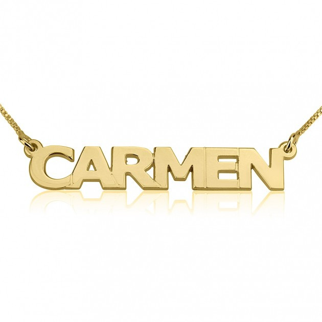 24K Gold Plated Personalized Block 