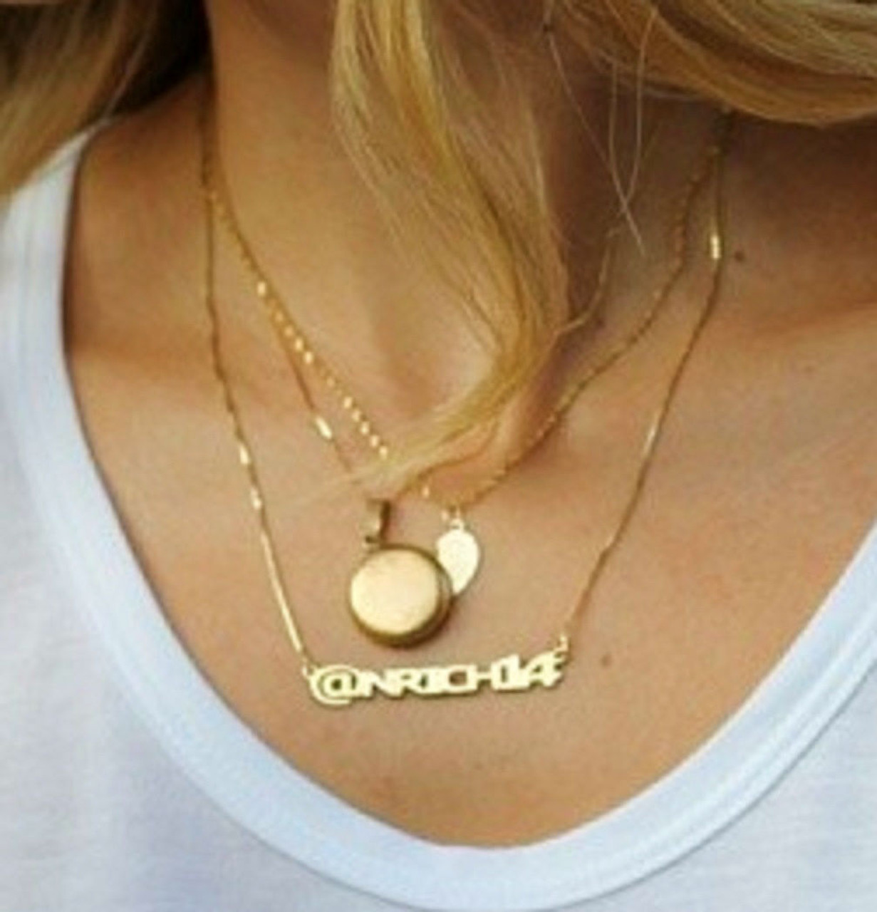 Personalized name necklace block letters Clearance