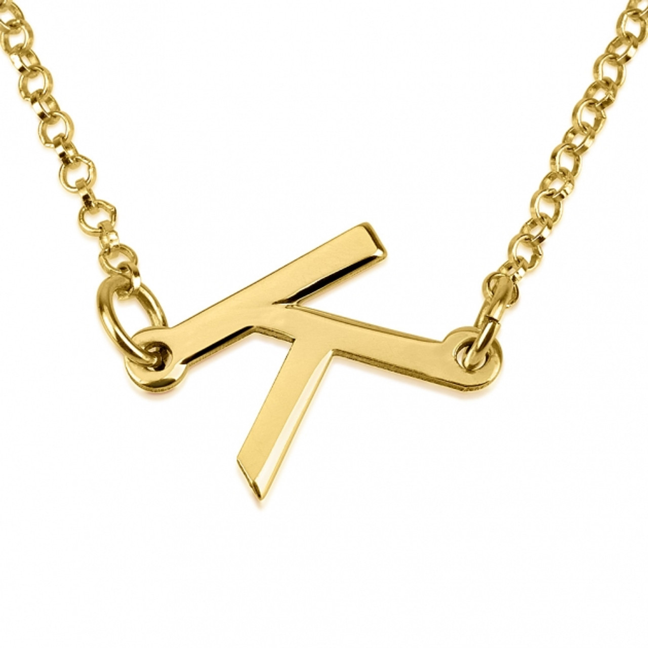 Mini Gold Initial Necklace | 9ct Gold - Gear – Gear Jewellers