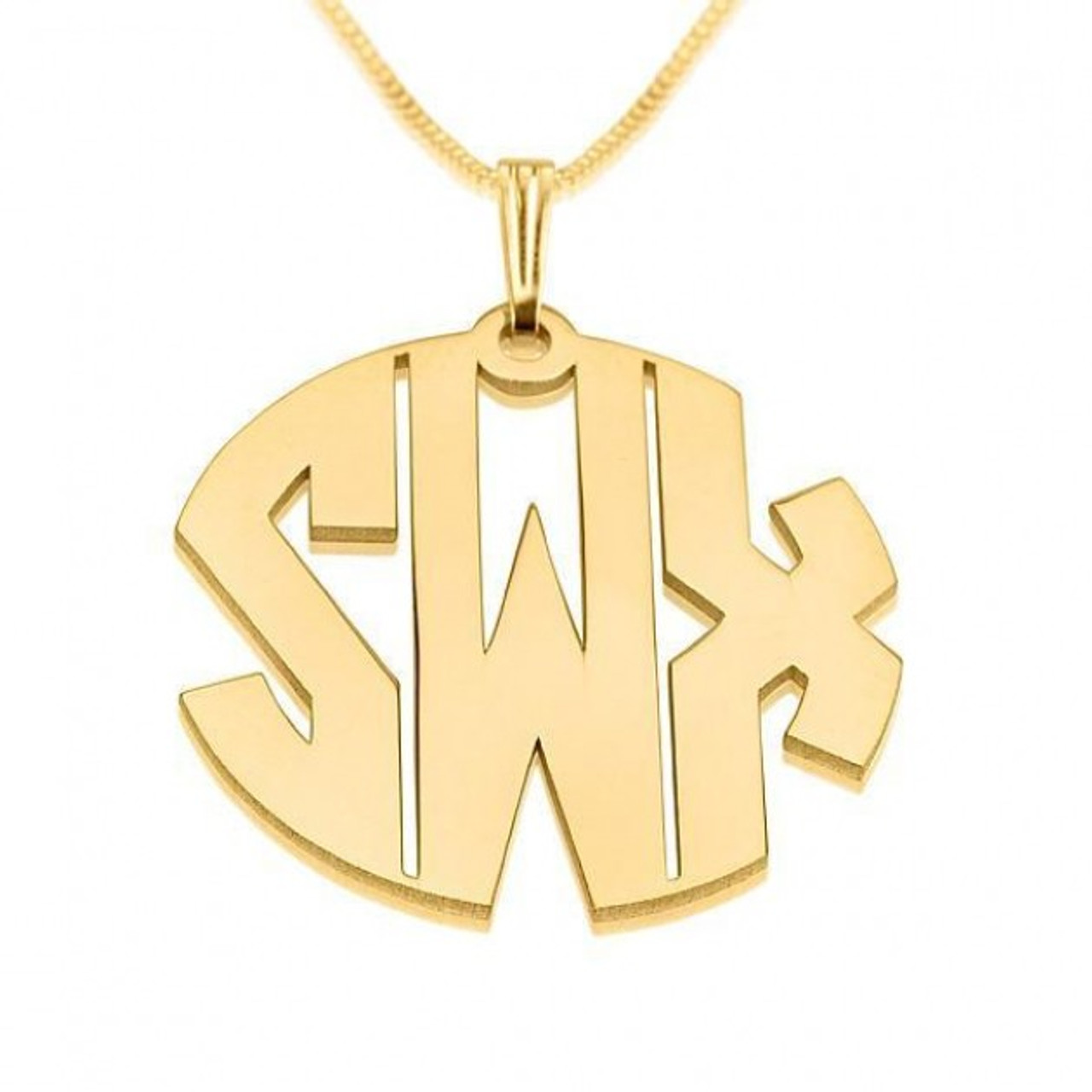 BOLD MONOGRAM NECKLACE