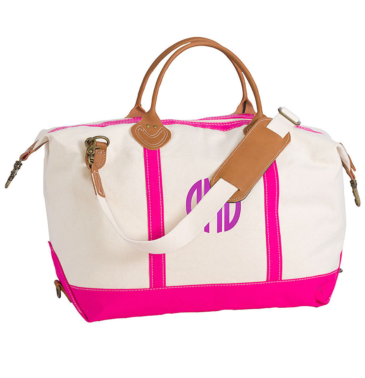 The Classic Weekender Personalized Tote Bag - Pink