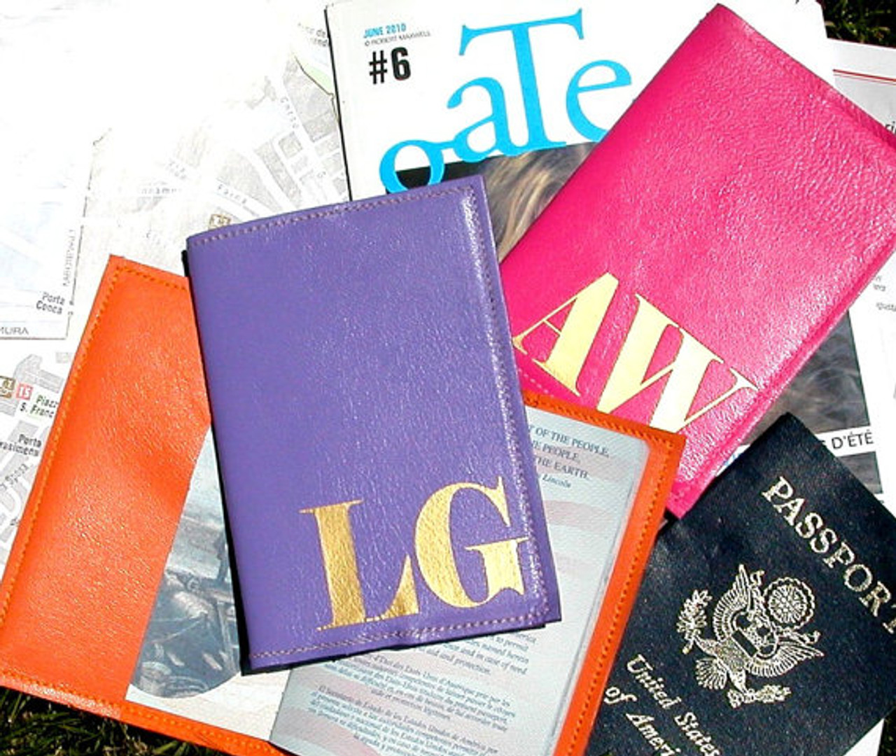 Monogrammed Passport Holder