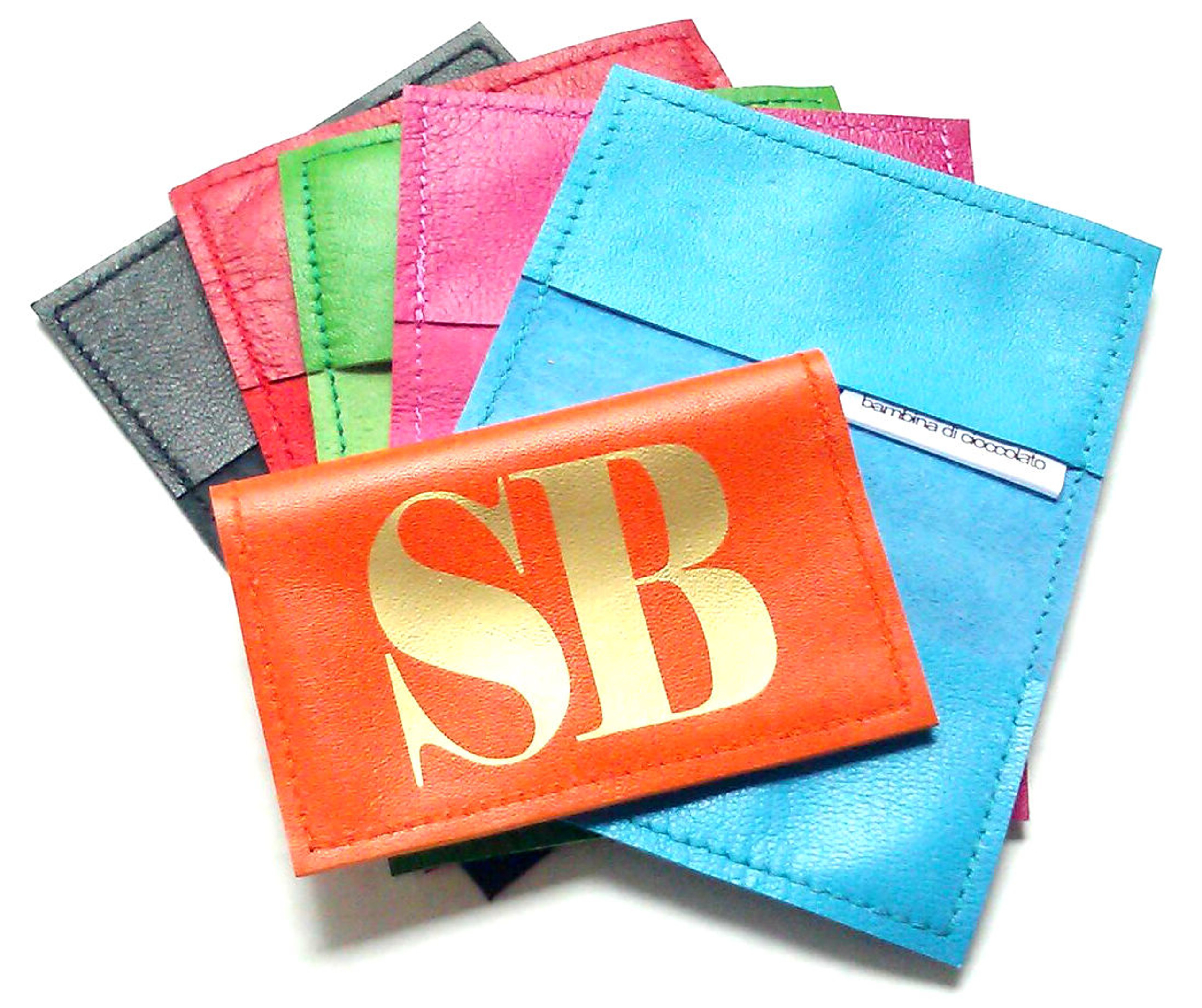 Men's Metro Monogram Leather Business Card Holder