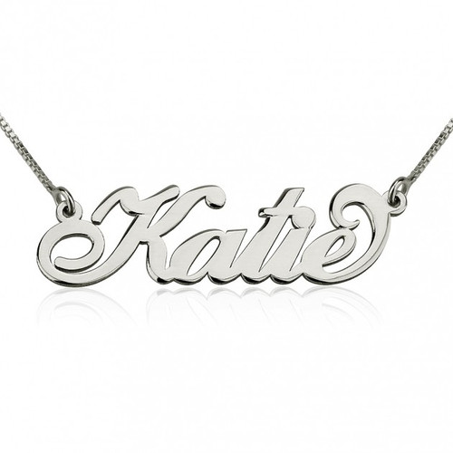 Sterling Silver Personalized Carrie Name Necklace