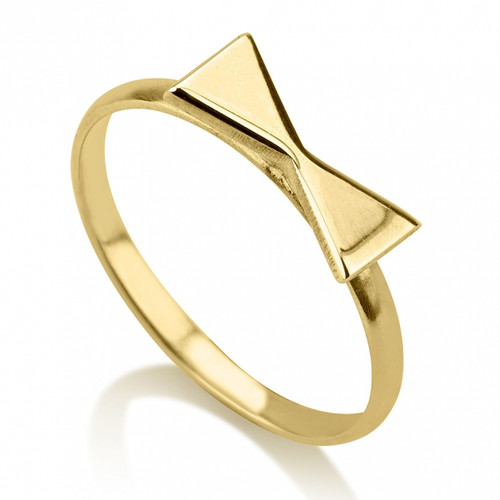 24K Gold Plated Bow Midi Ring