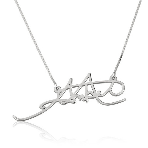 Personalized Handwritten Signature Necklace - Sterling Silver