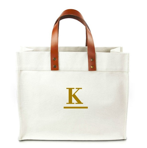 monogrammed canvas bags