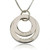 Personalized Two Ring Engraved Circle Necklace - Sterling Silver