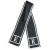Classic Scroll Monogram Scarf - Charcoal Grey, White Off Accent