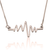 EKG Heartbeat Necklace - rose gold plated