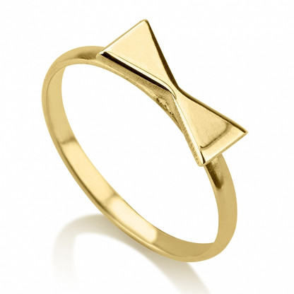 midi plated bow ring gold