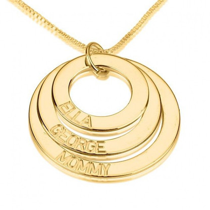 24K Gold Plated Personalized Engraved Rings Necklace (416 x 416 Pixel)