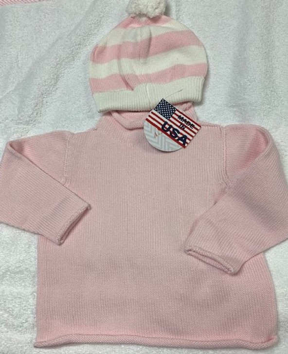 Personalized  Pink Gifts for Layette - Sweater& Hat 