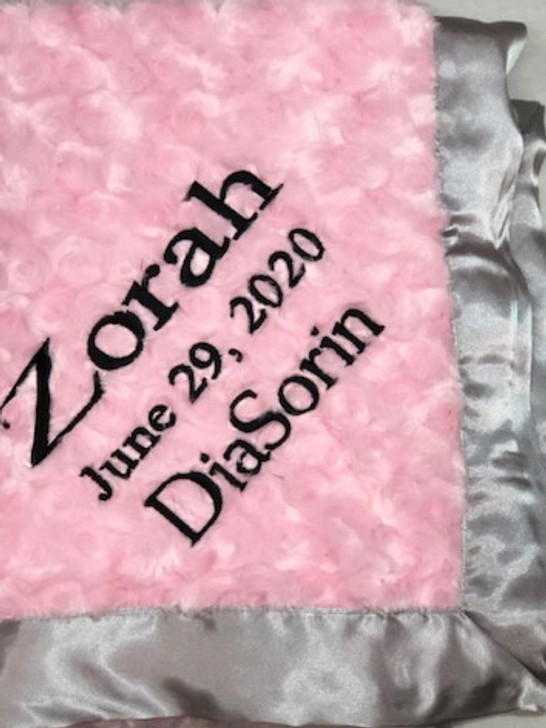 Corporate Gift for Baby Girl - Logo Blanket with Name