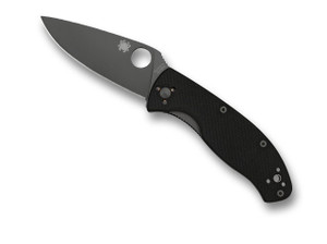 Spyderco Tenacious G-10 Black Handle, Black Combo Blade - C122GBBKPS Spyderco Tenacious G-10 Black Handle, Black Combo Blade - C122GBBKPS
