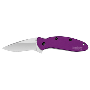 Kershaw 1620PUR Scallion Assisted Flipper Knife, Purple Aluminum Handles