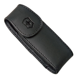 Victorinox Swiss Army Large Black Leather Pouch - 4.1099.23 Victorinox Swiss Army Large Black Leather Pouch - 4.1099.23