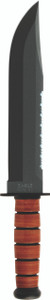 KA-BAR 2217 Big Brother Fighting Utility Knife 1095 Cro-Van Blade, Brown Leather Handles KA-BAR 2217 Big Brother Fighting Utility Knife 1095 Cro-Van Blade, Brown Leather Handles