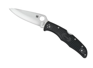 Spyderco Endura 4 Plain Blade, Black FRN Handles Folding Knife - C10PBK Spyderco Endura 4 Plain Blade, Black FRN Handles Folding Knife - C10PBK